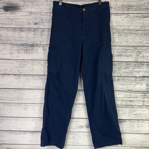 Carhartt Navy Rip Stop Multi Cargo Scrub Pants Mens Tall Small